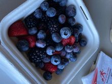 Side of berries - which were really good each day. 