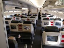 TK AMS-IST Airbus 330-300, business class cabin