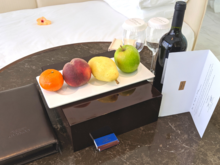 This was the welcome gift for the Hilton Golds