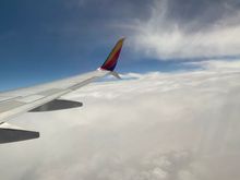 Once above the clouds it was a beautiful day for flying