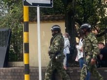 President house. Military patrols it. 