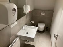 Toilet/changing room at the gym 