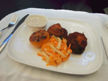 Crab Cakes with winter vegetable slaw and meyer lemon remoulade
