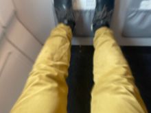 When I sit back right there is 1-2cm left for my feet between the bulkhead.