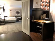 Desk and view of master bedroom