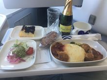 Meatballs and other option was salmon 