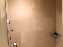 Showers are handheld and rainforest