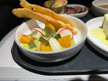 Avocado toast - roasted golden beets, radish, pickled cipollini, crostini.  Pretty tasty, the beets were delicious, and the avocado spread had a slight kick (heat) to it.  I needed more crostini to finish the avocado spread.