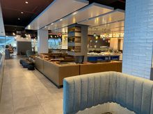 The quiet JFK lounge this morning before my AS 39 flight to SFO.