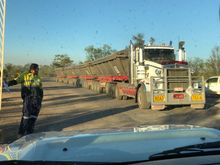 “Give way to road trains”