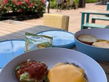 Cheeseburger at Hale Nulu, poolside cafe at Grand Hyatt Kaua’i 
