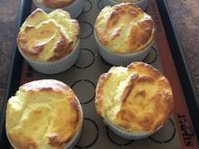 Ham and gruyere brunch souffles
