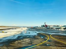 Rare snow at PDX