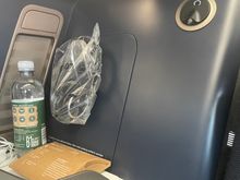 NON noise cancelling ear phones on a hook.