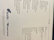 Drinks menu