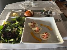 Appetizer - it was an odd combo (lobster and eggs), but I’d order again. 