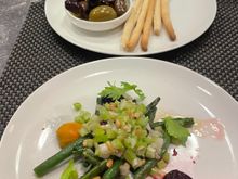 Beet salad and the infamous squid 