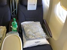 Home for the next 5.5 hours. Very pleased to see that United is still using Saks Fifth Avenue Bedding. Some of the most comfortable pillows in the sky. 
