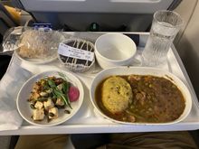 Finnair vegetarian meal HEL-AGP