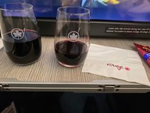 I had 2 different wine glasses for my wine.