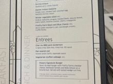 Lunch menu