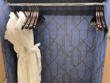 Here’s the wardrobe closet with bath robes, slippers, and shoe accessories. 