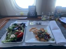 Cold chicken slices with a side salad. If given the choice, I wouldn’t go for this. 