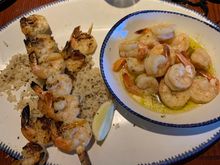 Grilled shrimp and garlic shrimp