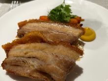 Crispy roast pork belly. 