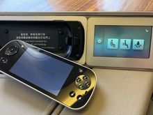 All the placards and signage in the cabin have been replaced from English/Chinese to English/Arabic except the IFE controller cradle and the seat control panel with CX logo