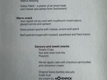 During the flight menu