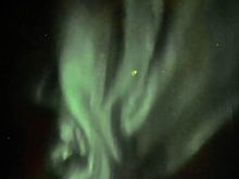 Yes, that's off topic - but a nice view of the northern lights made this flight over the north pole quite special.  (And more entertaining than the movie selection)