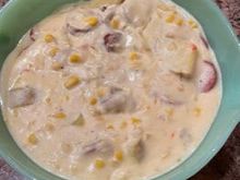 Smoked sausage corn chowder