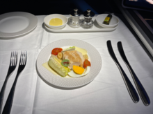 pre landing caesar salad--chicken was awful, could not eat