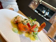 Grilled king prawns