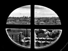 Öresund Bridge from Our Savior's Church's spire, Copenhagen