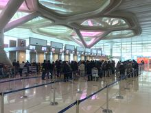 The check in hall can be busy (LionAir)