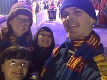 The QF WP’s resplendent in Brisbane Lions gear after being at the game before coming to Eat Street