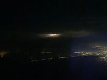 light show just southeast of LAN