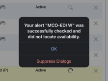 Message when test-firing my alerts