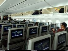 Rear cabin of EVA Air 787-10