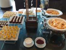 Afternoon tea choices in the lounge on 31st floor