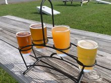 left to right :
Festbier
Sonic (73 IBU)
Liquid Crush (30 IBU)
Local Vibe (22 IBU)