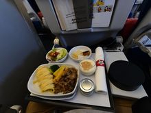 The circular black thing is not part of the lunch but my lens cap. 