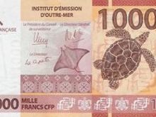 1000 CFP Banknote , XPF, approx $8 USD