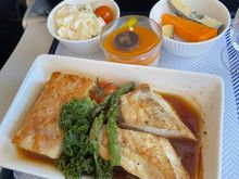 SOF-LHR this afternoon. No menus handed out, just a verbal one. Have to say all of this was superb & washed down with a couple of Malbec. Hats off to BA & D&C - a good showing!