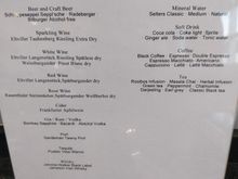 drinks menu