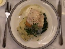 Roasted sea bass