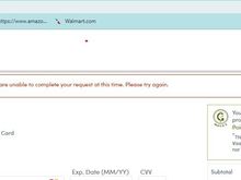 Error message from giftcards.com