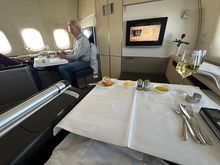 Guest was 9th in cabin and arrived for caviar and dinner.